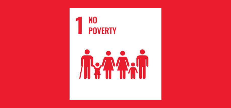 UN Sustainable Development Goal Icon 1 - End poverty in all its forms everywhere