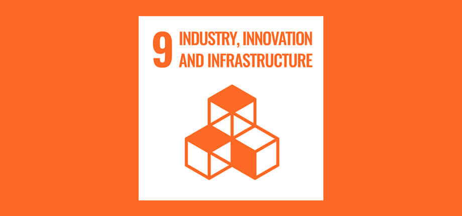 UN Sustainable Development Goal Icon 9 - Build resilient infrastructure, promote inclusive and sustainable industrialization and foster innovation